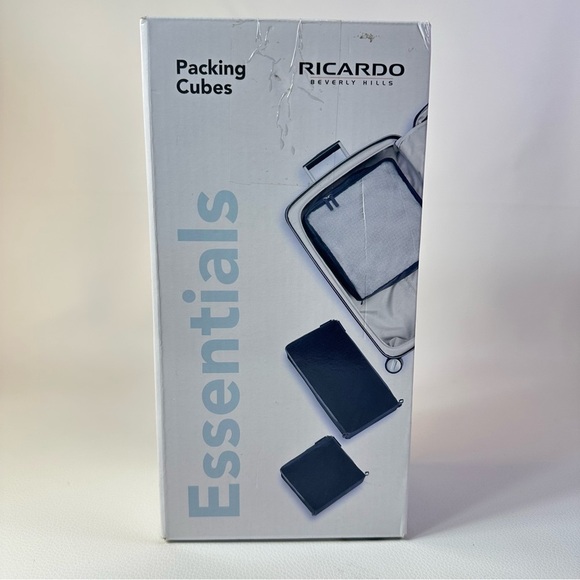 4/$25**New 3 Pack Ricardo Beverly Hills Packing Cubes in black - Picture 1 of 5